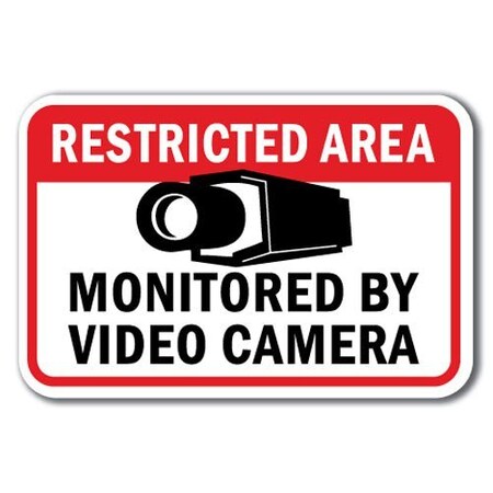 Signmission Safety Sign, 12 in Height, Aluminum, Video Surv - Res Area 1 A-1218 Video Surv - Res Area 1